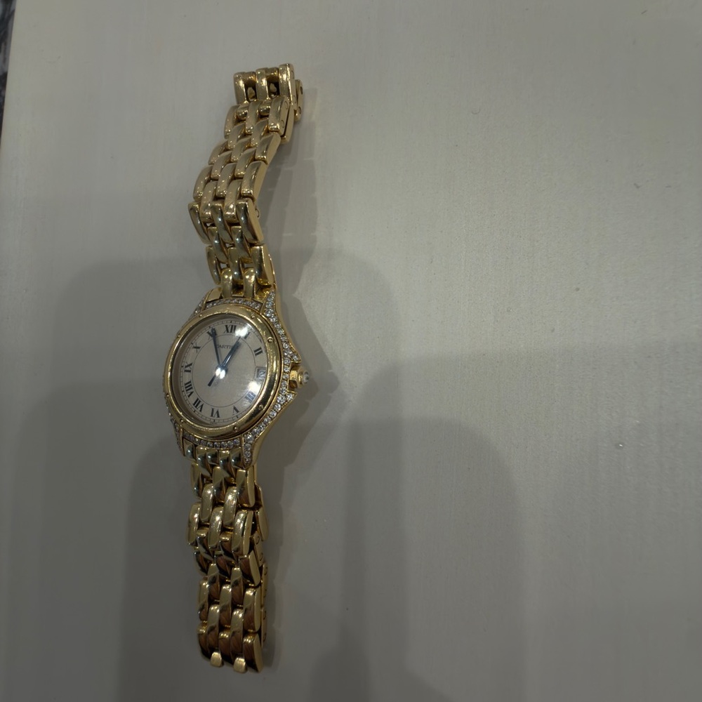 Cartier Gold Women's Panthere Watch with Crystal Details - Picture 9 of 10